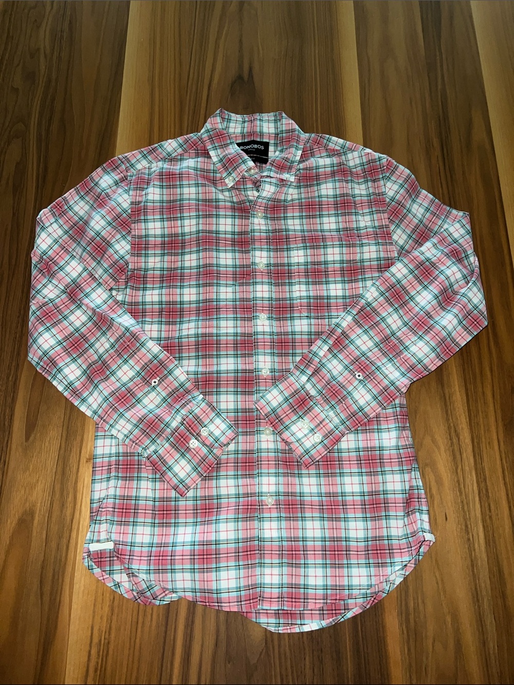 Bonobos Men's  Plaid Button-Down Shirt, Slim Fit, Small